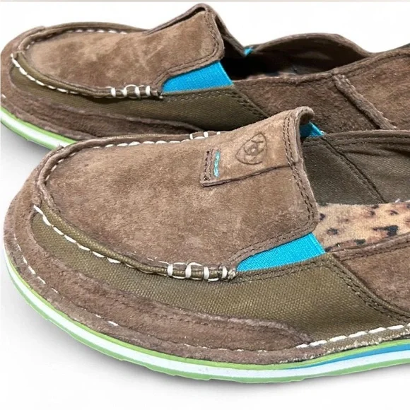 Ariat Brown and Blue Women's Loafers - Picture 3 of 8